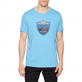 Columbia Hillvalley Forest Camiseta de Manga Corta, Hombre, Azul