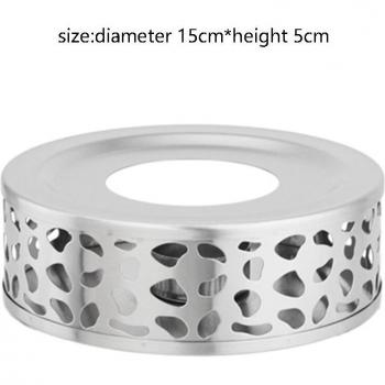 Teekanne mit Kerzenwärmer aus Edelstahl