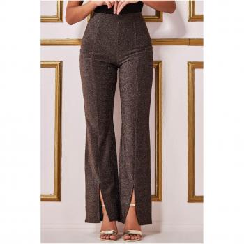 Goddiva Wide Leg Lurex Trouser