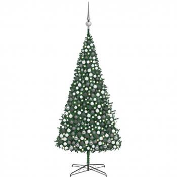 VidaXL Pre-lit Green Christmas Tree with 400 cm Height and Ball Set
