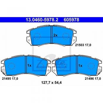 Bremsbeläge ATE 13.0460-5978.2 für SUBARU