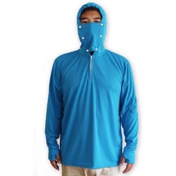Blue Quick-Dry Fishing Shirt for Men