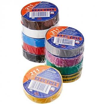 10-Color Insulation Tape Set with 0.13 x 15 mm x 10 m Tape by Ah Accessories