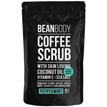 Delizia di caffè: Scrub corpo con olio di cocco, sale marino, menta, vitamina E – 220 g