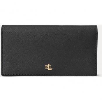 Cartera de piel con insignia dorada Lauren Ralph Lauren