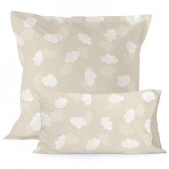 Taie d'Oreiller Beige Fluffy