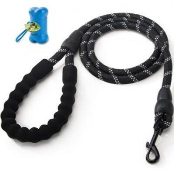 Correa de Control para Canino Reforzada con Asa Acolchada Reflectante, Talla Única 1,2 M/1,5 M