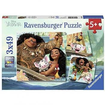 Puzzles 3 x 49 pièces Ravensburger La légende du bout du monde Disney Vaïana