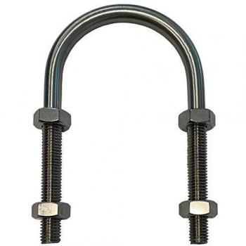 U‑Bolt (M12 × 80 mm) – 78 mm ID, 131 mm Height, T304 Stainless – One Piece