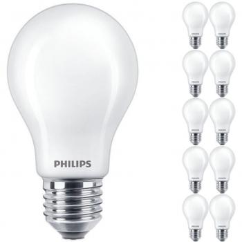 Set de 10 bombillas LED Philips E27 3.4W 470lm Luz Cálida Regulable