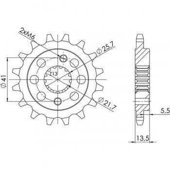 Z 16 Denti Pignone Passo 525 – Dis.20507