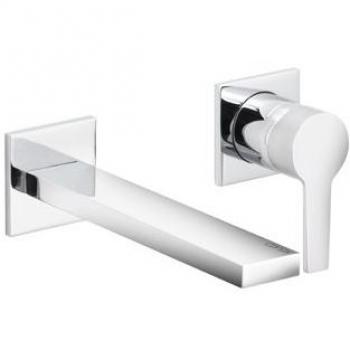 Keuco Edition 11 lavabo 2 trous mural encastré chrome noir brossé