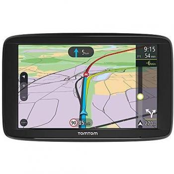 Navigateur GPS TomTom VIA 62 avec Cartographie Europe 49 et Trafic en Temps Réel via Smartphone, Fonction Main Libre et Version FR