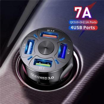 4-Port USB Car Charger for Citroen Picasso C2 C3 C4 C5 C6 C8