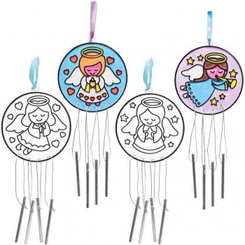 Cherub Choir Angel Suncatcher Windchimes (Pack of 4) Christmas Crafts