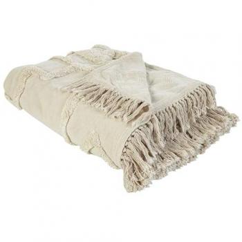 Beige Decke Baumwolle 200x240 cm Modern