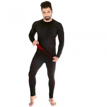 Black Snake Herren Nahtloses Funktionsunderwear Set – Unterhemd & Unterhose, Neverest, Schwarz, M