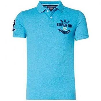 Polo S/s Superdry Classic Superstate, Electric Blue Grit U5u, L
