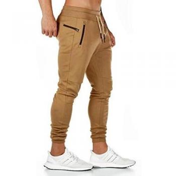 Yageshark Pantalon de Survêtement Homme Coton Kaki Large