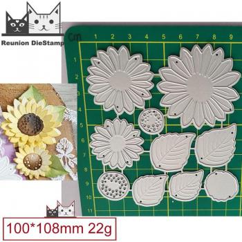 Set de Troqueles de Corte: Girasol 3D + Papeles de Navidad