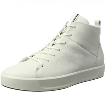 Ecco Damen Soft 8 High-Top, Weiß, 38 EU