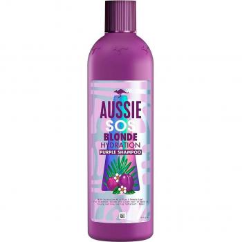 Champú SOS Blonde Para Pelo Rubio, Con Mechas o Decolorado, Reflejos Rubios, 490 ml. Aussie