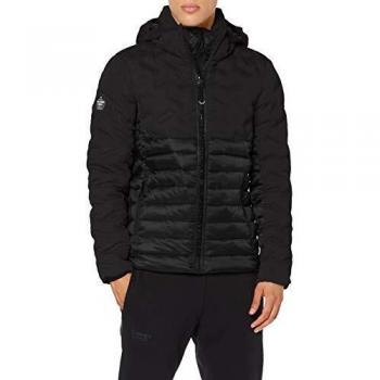 Chaqueta de Hombre Superdry Radar Mix Quilt Fuji, Negro, XS