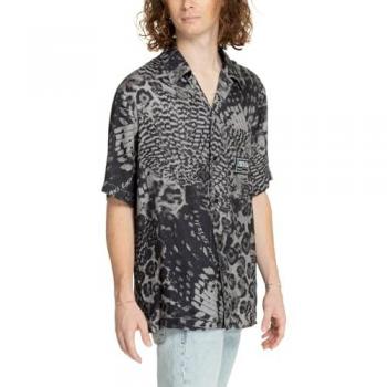 Camicia a maniche corte stampa animalier