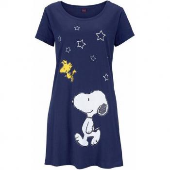 Peanuts Damen Sleepshirt, marineblau