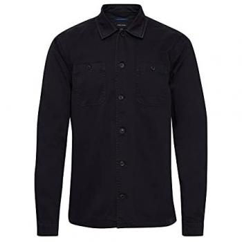 Blend Langarmhemd BHAvino Herren Freizeithemd Schwarz Gr. S