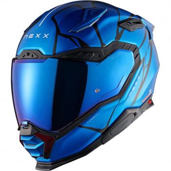 Casco Integrale NEXX X.WST3 B‑Side Sky Blu Nero Matt S
