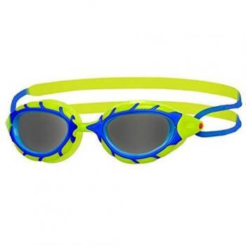 Zoggs Junior Predator Swim Goggles for Ages 6-14, Blue/Lime/Smoke