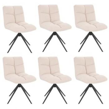 Sedia da Pranzo Girevole CordNODA – 6 Unità, Colore Beige