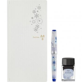 Plus Sailor Caneta-tinteiro Extrafina y Notas Premium First Snow