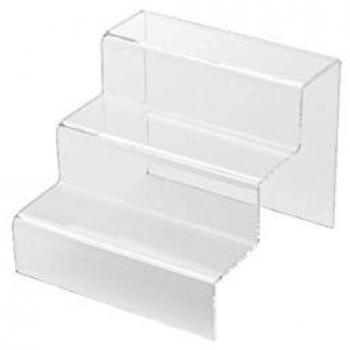Deflecto 3-stufiges Podest, transparent, 175 x 150 x 190 mm