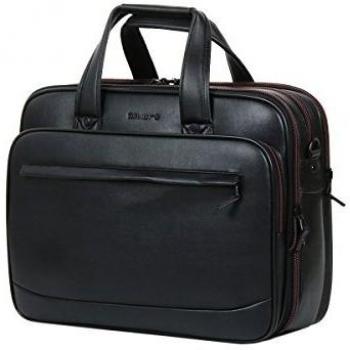 Davidts 282 Notebooktasche mit Dehnfalte, 44,5 cm, Schwarz