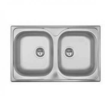Apell Lavello OH792IPC 2 Vasche Dimensioni 79 x 50 cm Inox Serie Oceano
