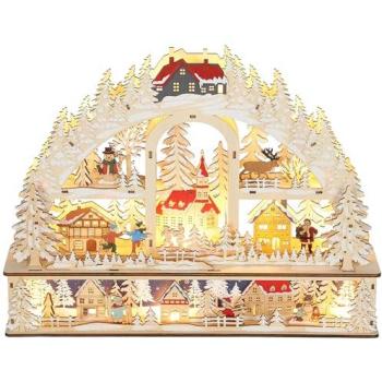 Scène de Noël en bois