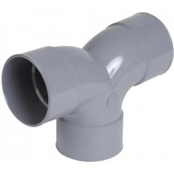 Coude double 87°30' 160 mm, PVC intérieur – modèle Nicoll