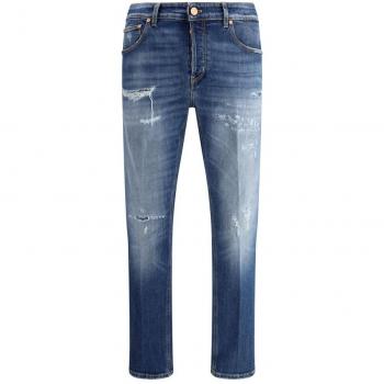 Worn Effect Blue Denim Jeans – PT Torino W33