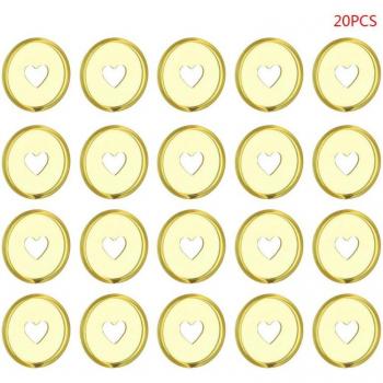 Set de Corazones Transparentes | 20 Piezas de Disco
