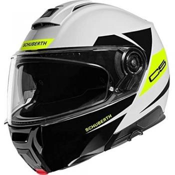 Schuberth C5 Eclipse, Klapphelm Schwarz/Weiß/Neon-Gelb M