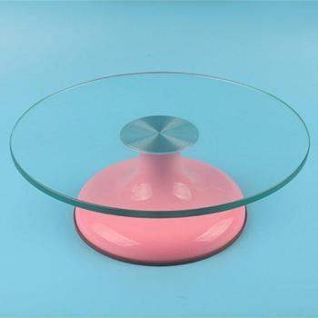 Base Giratoria Premium: Vidrio, 12”, Doble Rodamiento