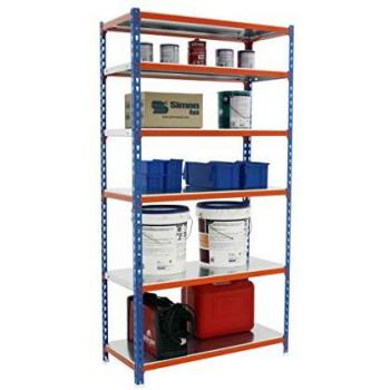 Estantería sin Tornillos Simonclik Azul/Naranja Mini 6/50