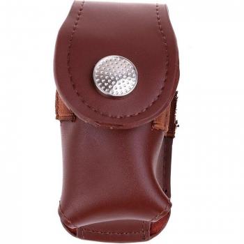 Portable Coffee Leather Golf Ball Holder Bag