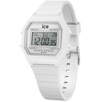 ICE Watch, Armbanduhr, Ice Digit Retro White Small, Transparent, Digitaluhr, 32 mm