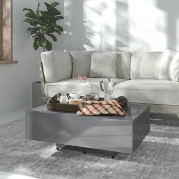 Couchtisch “Urban Grey” – 85×55 cm, 31 cm hoch, Hochglanz-Spanplatte