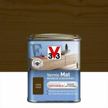 V33 Vernis Meuble & Objet – Chêne Foncé Mat 0,25 L