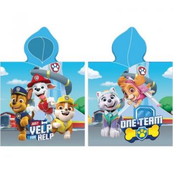 Asciugamano Poncho per Bebè Paw Patrol 55x110cm