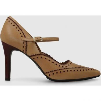Zapatos de salón de mujer Lodi en camel y burdeos